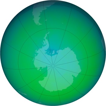 December 2009 monthly mean Antarctic ozone